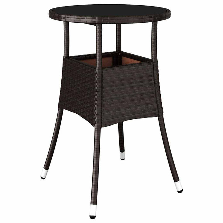 Trädgårdsmöbelset 3 Pcs Brun Konstrotting