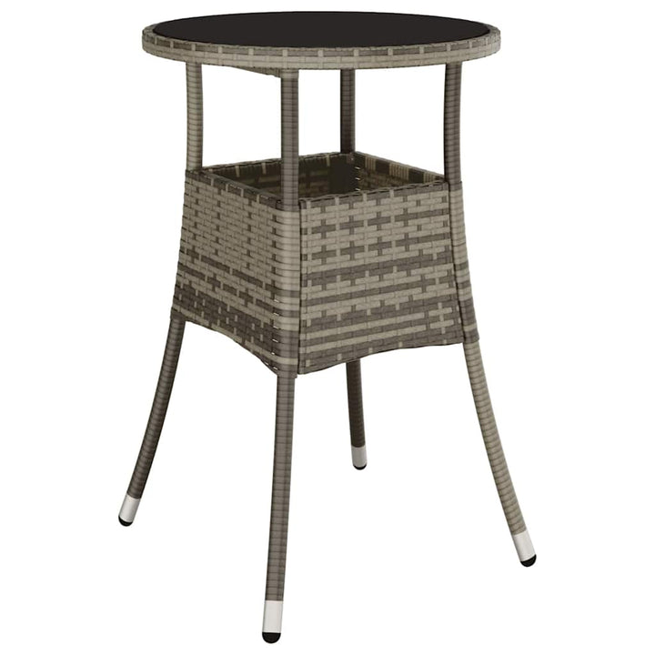 Trädgårdsmöbelset 3 Pcs Grå Konstrotting