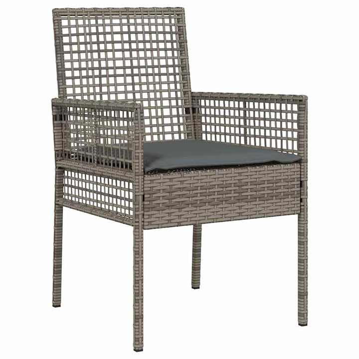 Trädgårdsmöbelset 3 Pcs Grå Konstrotting