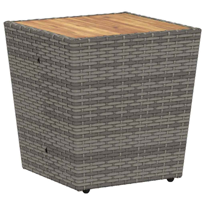 Trädgårds Bistro Set 3 St Grå Konstrotting