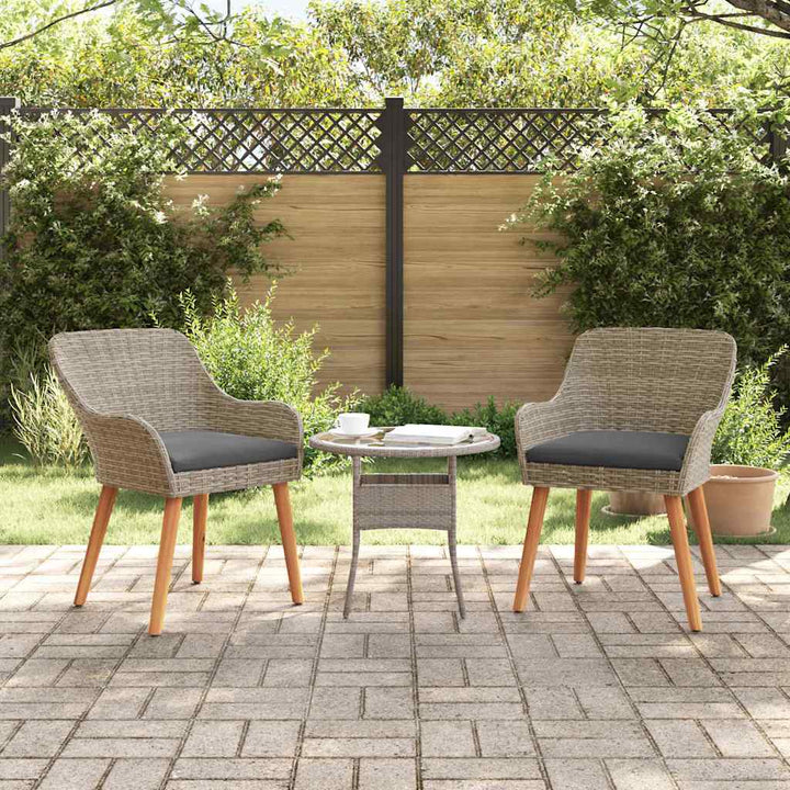 Trädgård Stol 2 Pcs Svart 62,5 X 55 X 82 Cm Konstrotting
