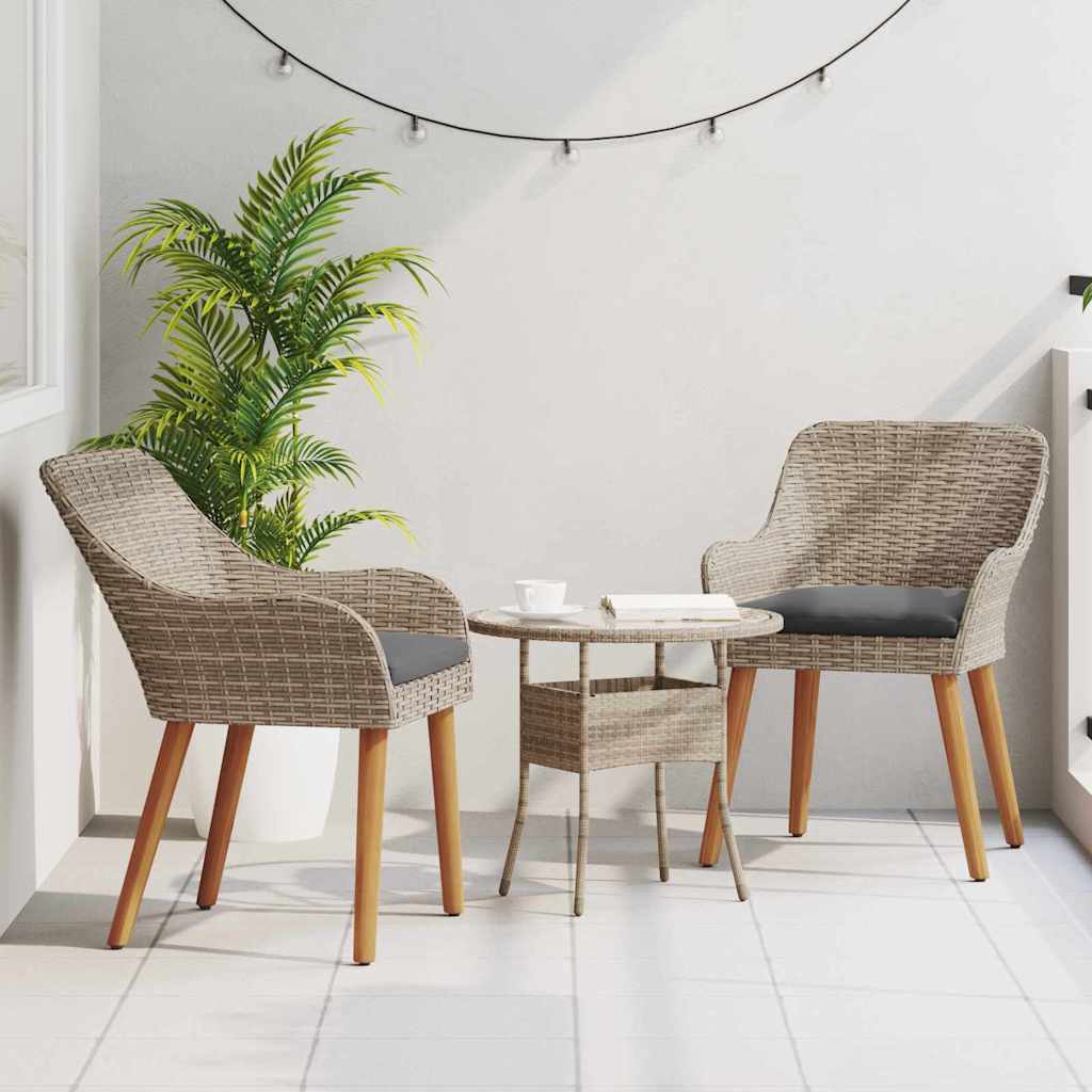 Trädgård Stol 2 Pcs Svart 62,5 X 55 X 82 Cm Konstrotting