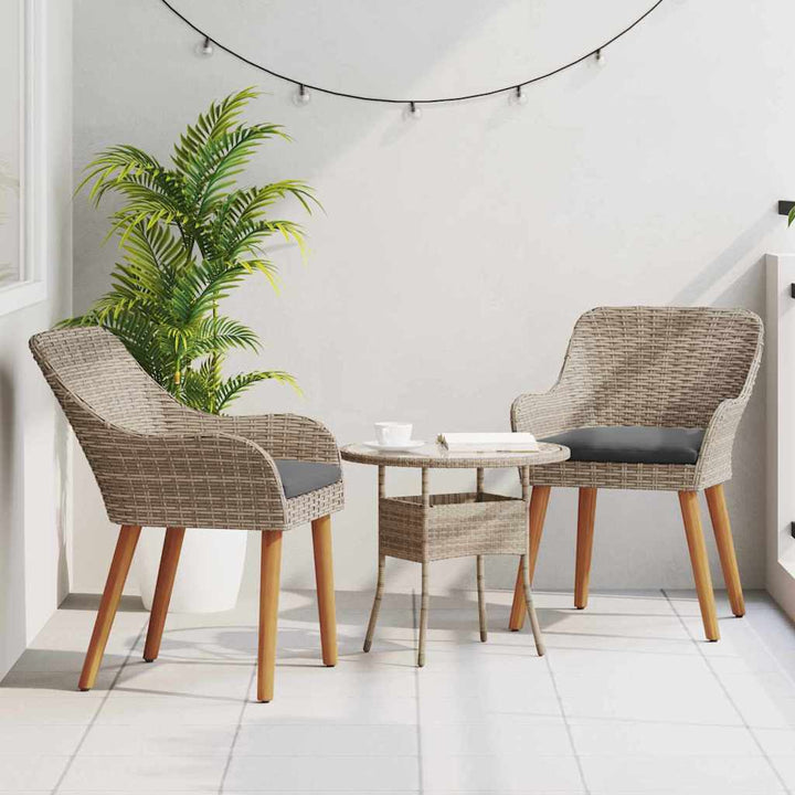 Trädgård Stol 2 Pcs Svart 62,5 X 55 X 82 Cm Konstrotting
