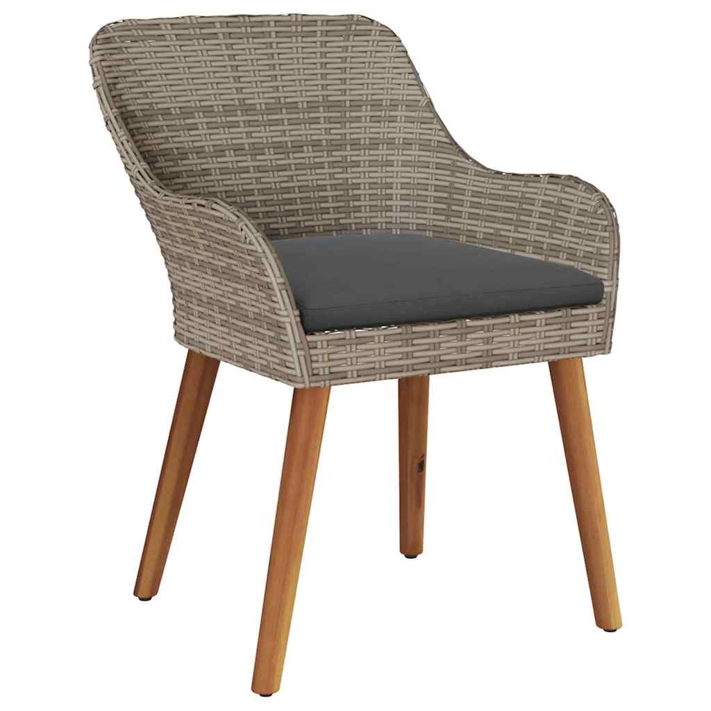 Trädgård Stol 2 Pcs Svart 62,5 X 55 X 82 Cm Konstrotting