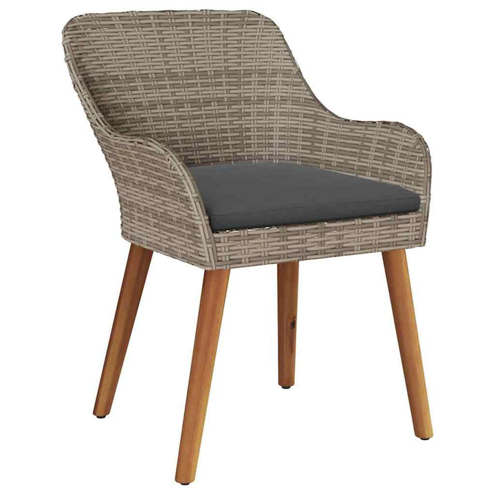 Trädgård Stol 2 Pcs Svart 62,5 X 55 X 82 Cm Konstrotting