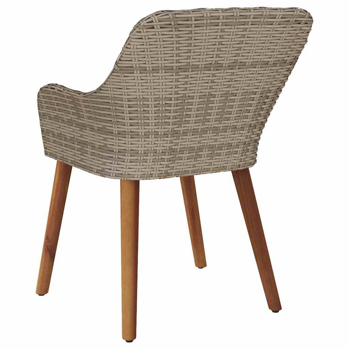 Trädgård Stol 2 Pcs Svart 62,5 X 55 X 82 Cm Konstrotting