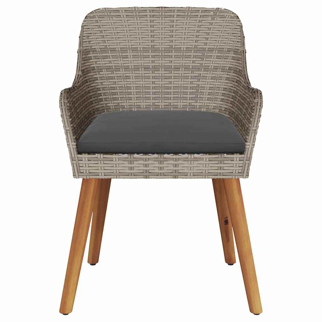 Trädgård Stol 2 Pcs Svart 62,5 X 55 X 82 Cm Konstrotting