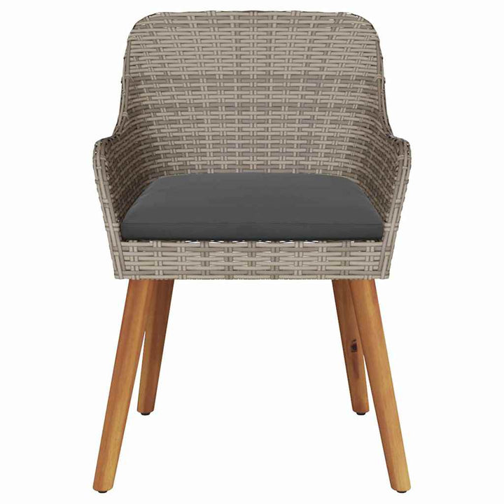 Trädgård Stol 2 Pcs Svart 62,5 X 55 X 82 Cm Konstrotting