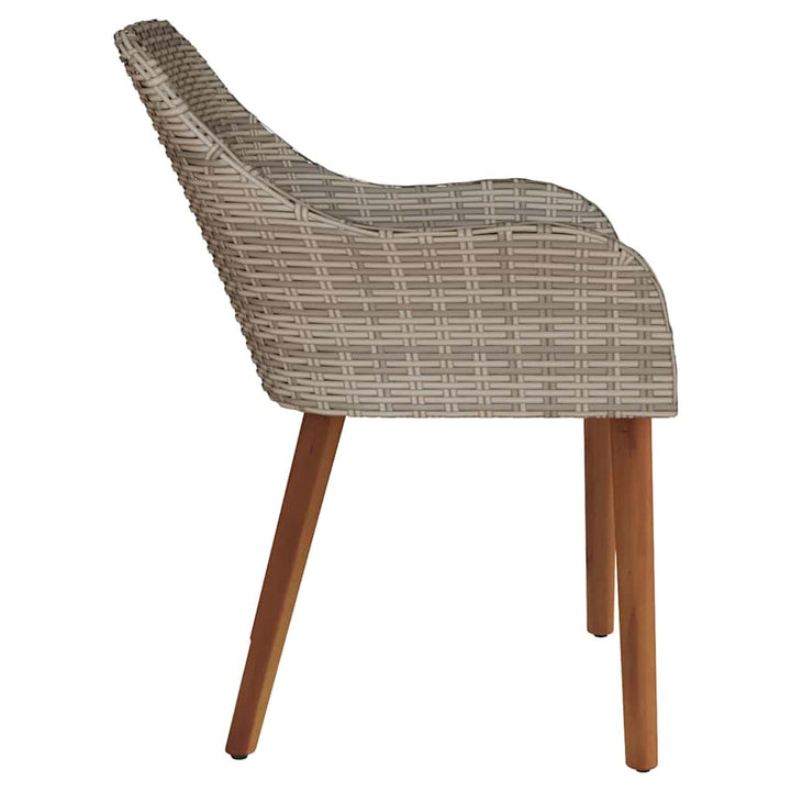 Trädgård Stol 2 Pcs Svart 62,5 X 55 X 82 Cm Konstrotting