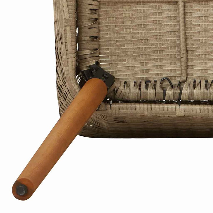 Trädgård Stol 2 Pcs Beige 62,5 X 55 X 82 Cm Konstrotting