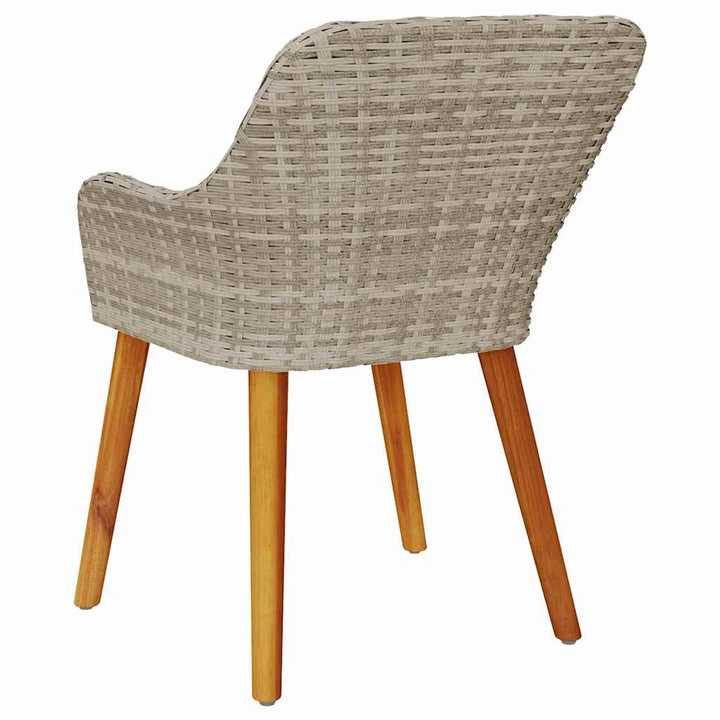 Trädgård Stol 2 Pcs Ljusgrå 62,5 X 55 X 82 Cm Konstrotting