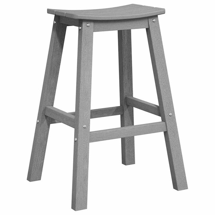 Trädgårds Bar Set 4 Pcs Ljusgrå Hdpe