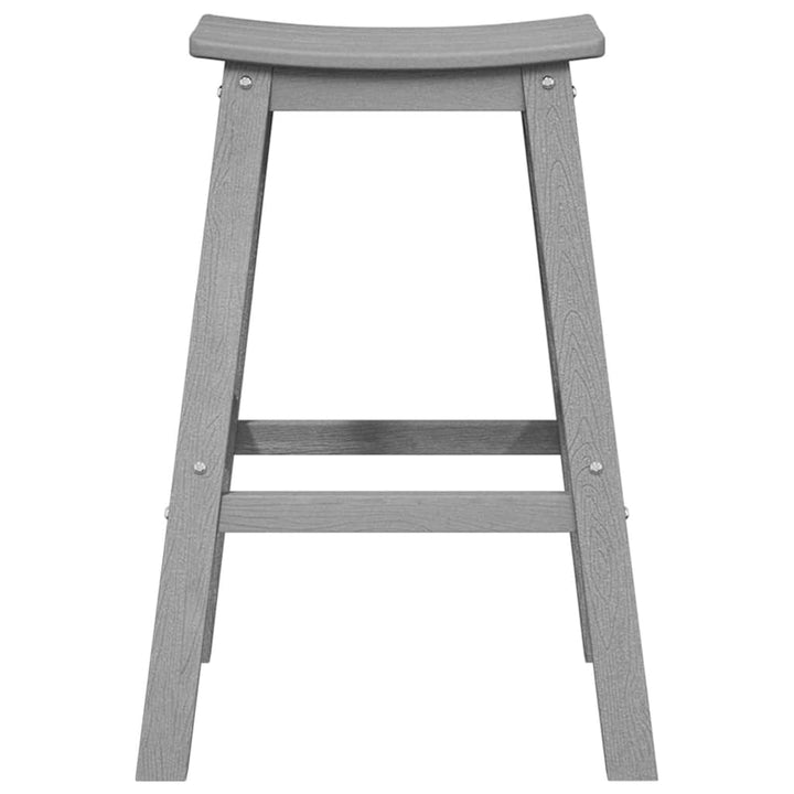 Trädgårds Bar Set 4 Pcs Ljusgrå Hdpe