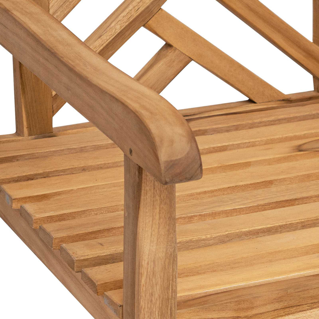 Trädgård Stol 2 Pcs 60 X 58 X 90 Cm Massivt Teakträ