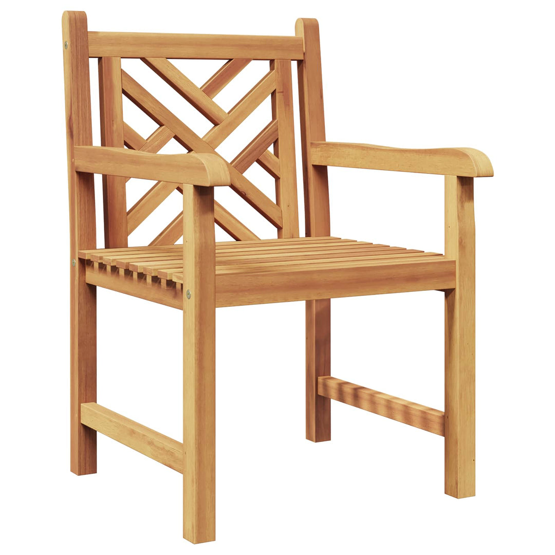 Trädgård Stol 2 Pcs 60 X 58 X 90 Cm Massivt Teakträ