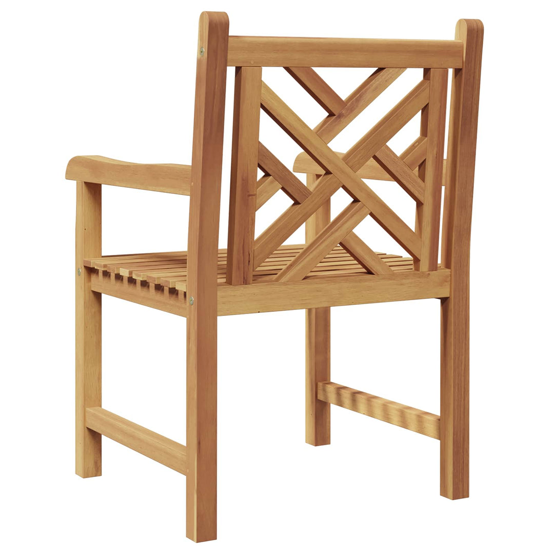 Trädgård Stol 2 Pcs 60 X 58 X 90 Cm Massivt Teakträ