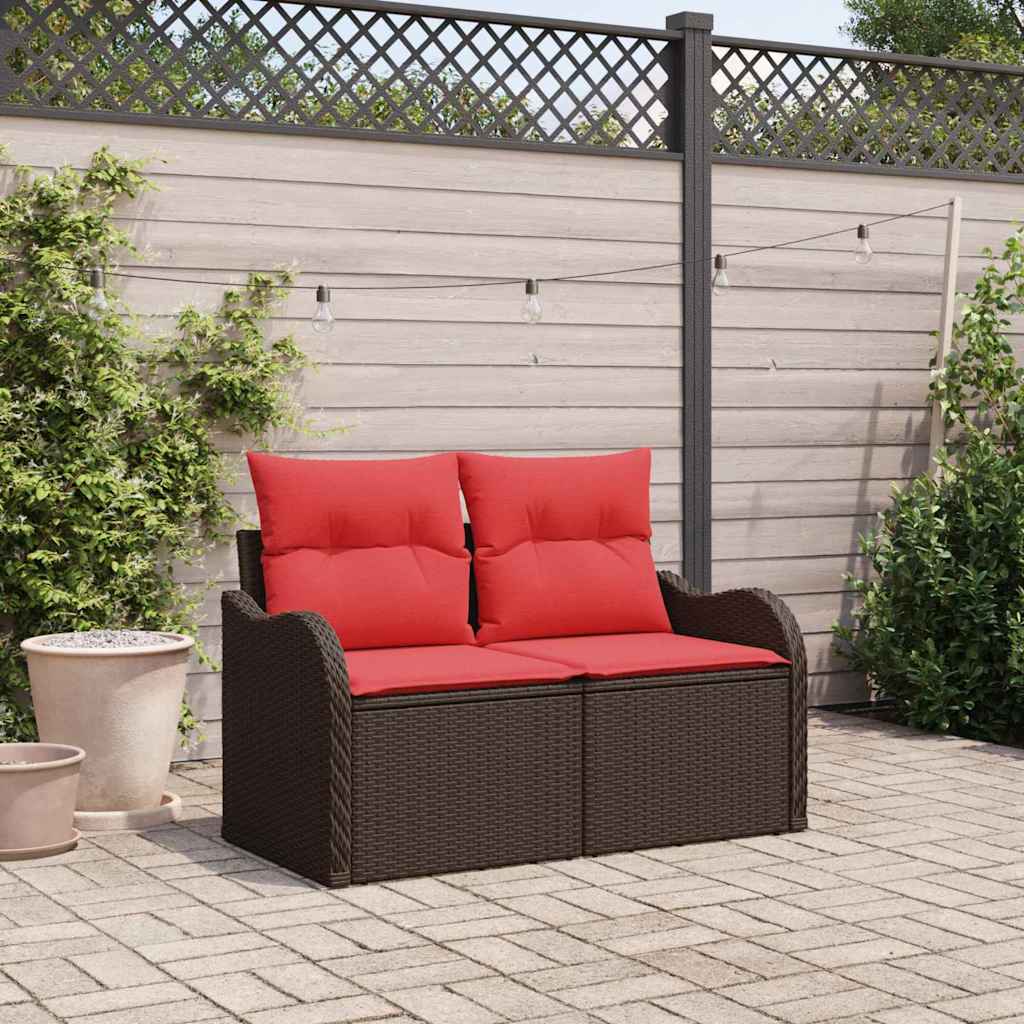 Trädgårdsoffa Med Kudde 121 X 62 X 69 Cm Konstrotting