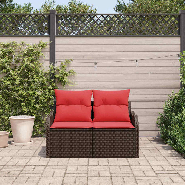 Trädgårdsoffa Med Kudde 121 X 62 X 69 Cm Konstrotting