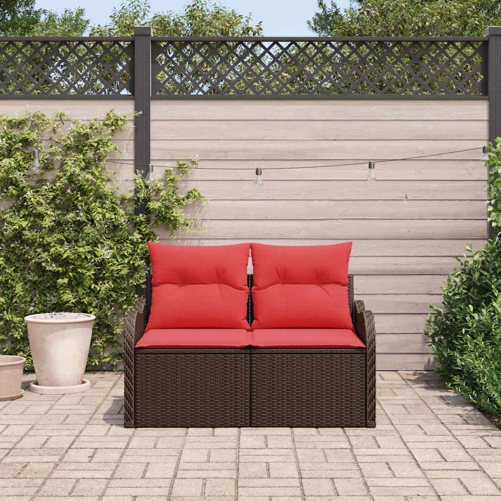 Trädgårdsoffa Med Kudde 121 X 62 X 69 Cm Konstrotting
