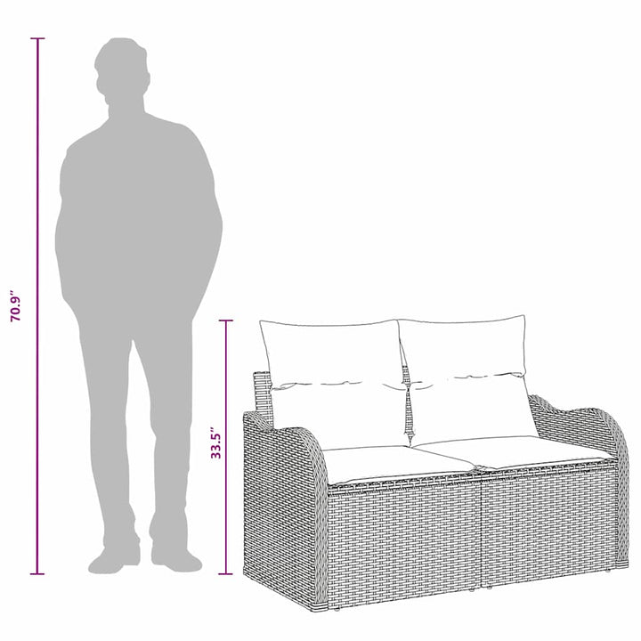 Trädgårdsoffa Med Kudde 121 X 62 X 69 Cm Konstrotting