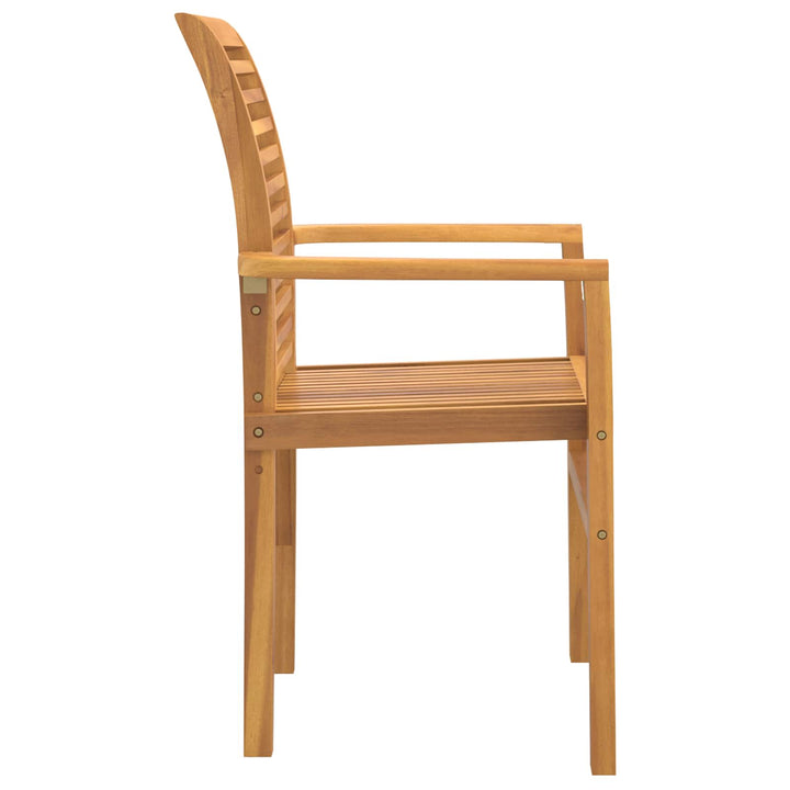 Matstol 2 Pcs Brun 62 X 55 X 94 Cm Massivt Teakträ