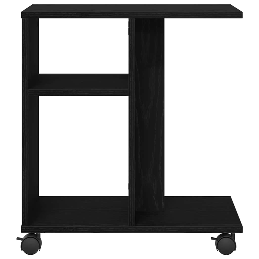 Sidobord Svart Ek 50 X 30 X 55 Cm Konstruerat Trä