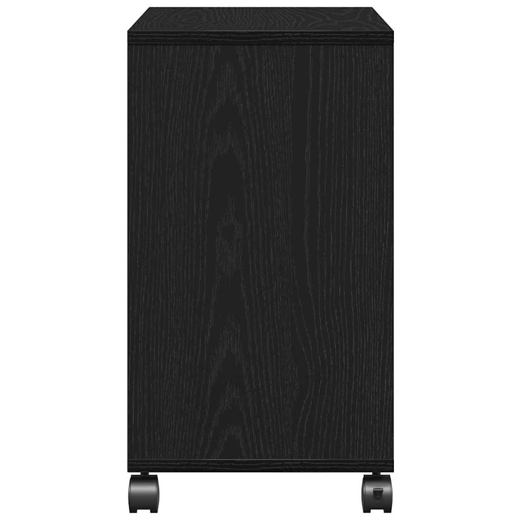 Sidobord Svart Ek 50 X 30 X 55 Cm Konstruerat Trä