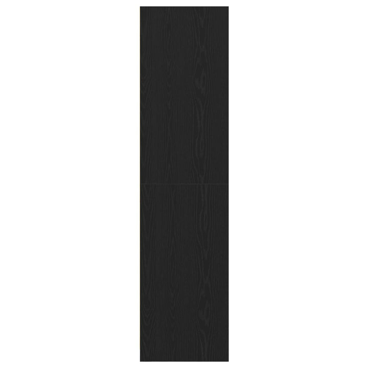 Garderob Med Hylla Svart Ek 30 X 50 X 200 Cm Konstruerat Trä