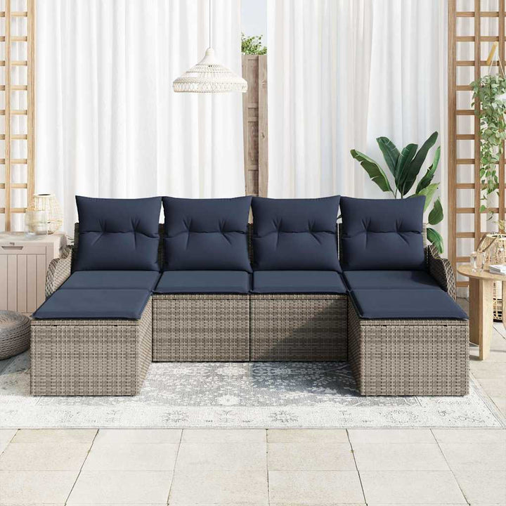 Soffset 6 St Grå Polyester