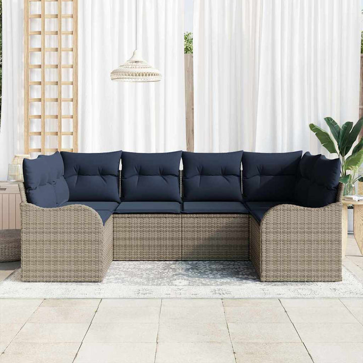 Soffset 6 St Grå [Syntetisk]: Poly Rattan