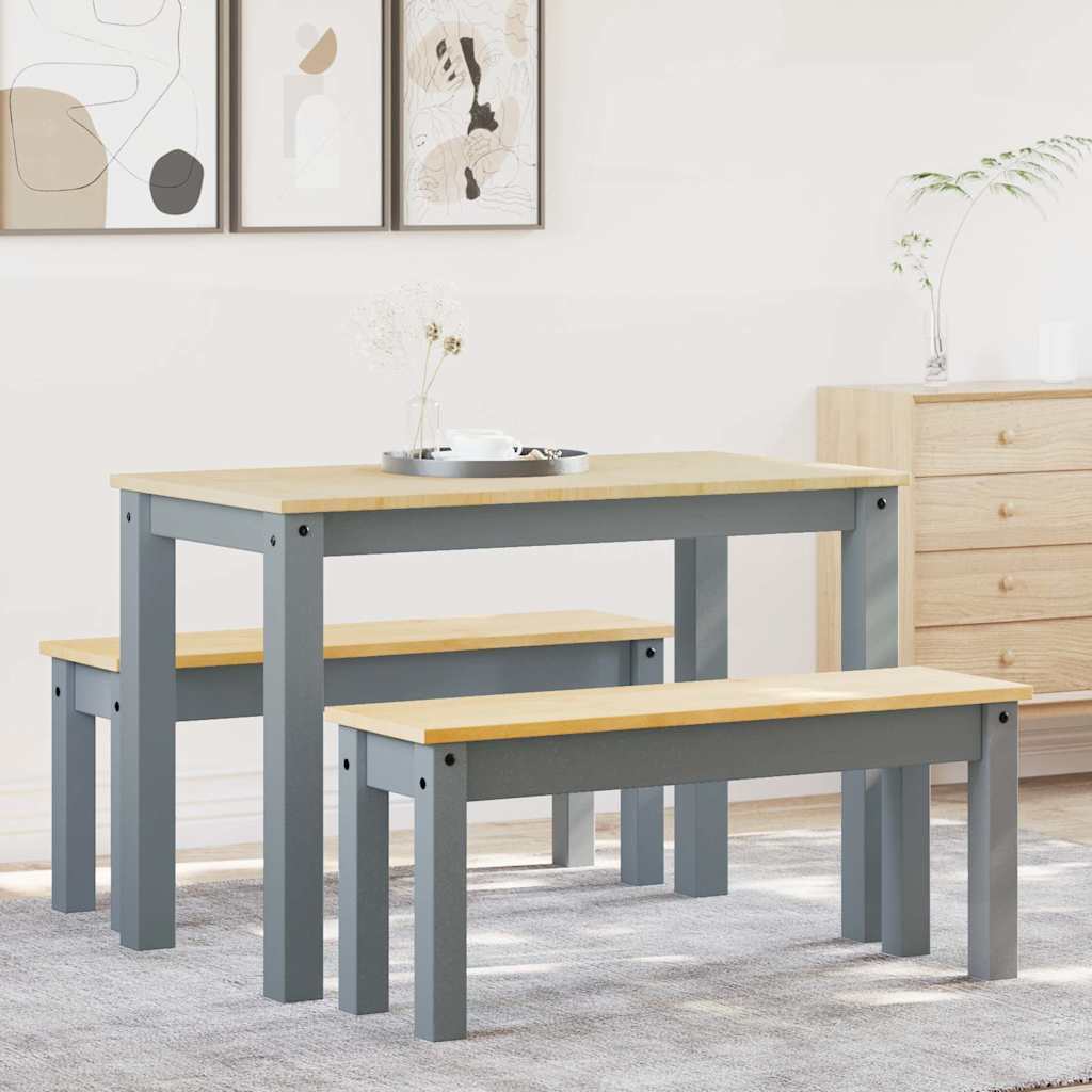 Matgrupp 3 Delar Panama Massiv Trä Furu