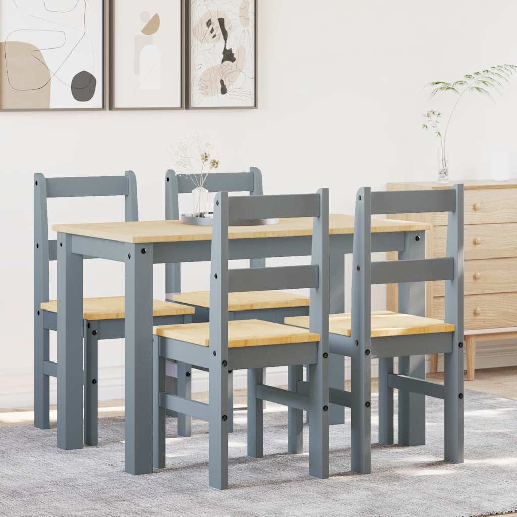 Matgrupp 3 Delar Panama Massiv Trä Furu