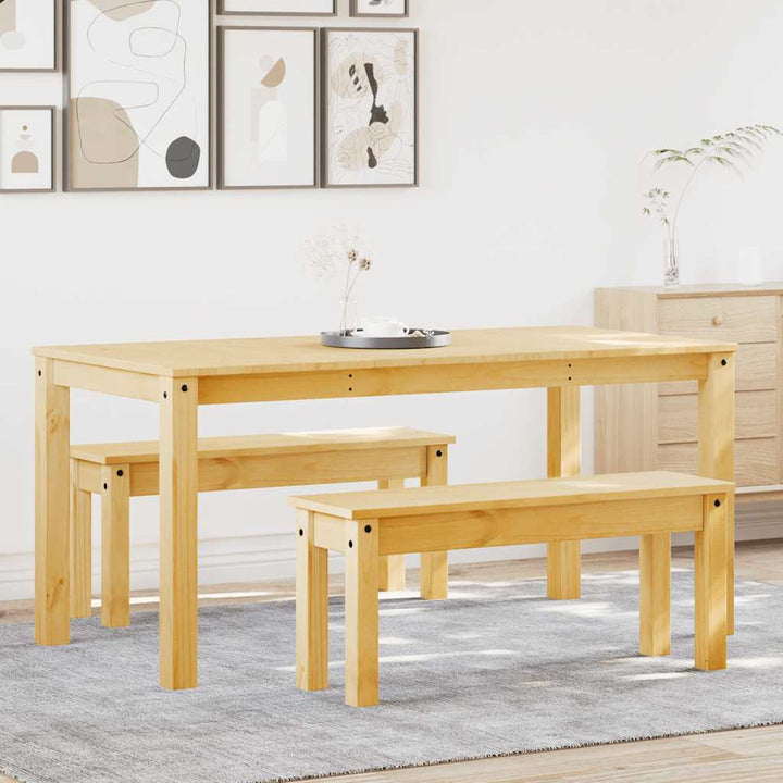 Matgrupp 3 Delar Panama Massiv Trä Furu