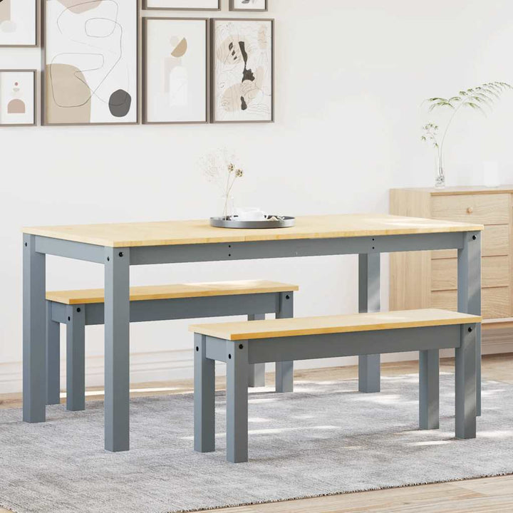 Matgrupp 3 Delar Panama Massiv Trä Furu