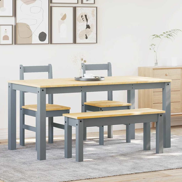 Matgrupp 3 Delar Panama Massiv Trä Furu