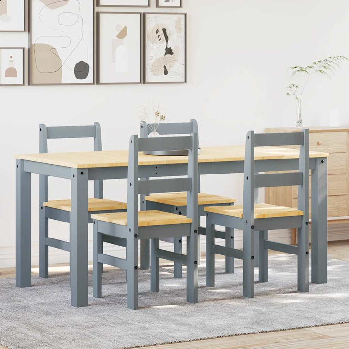 Matgrupp 3 Delar Panama Massiv Trä Furu