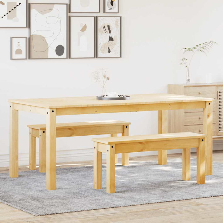 Matgrupp 3 Delar Panama Massiv Trä Furu