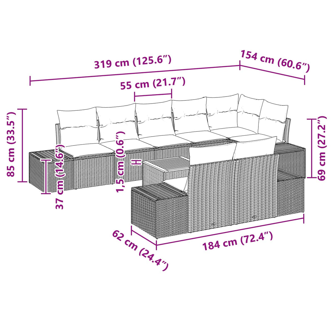 Trädgårdsoffset 9 St Svart Konstrotting