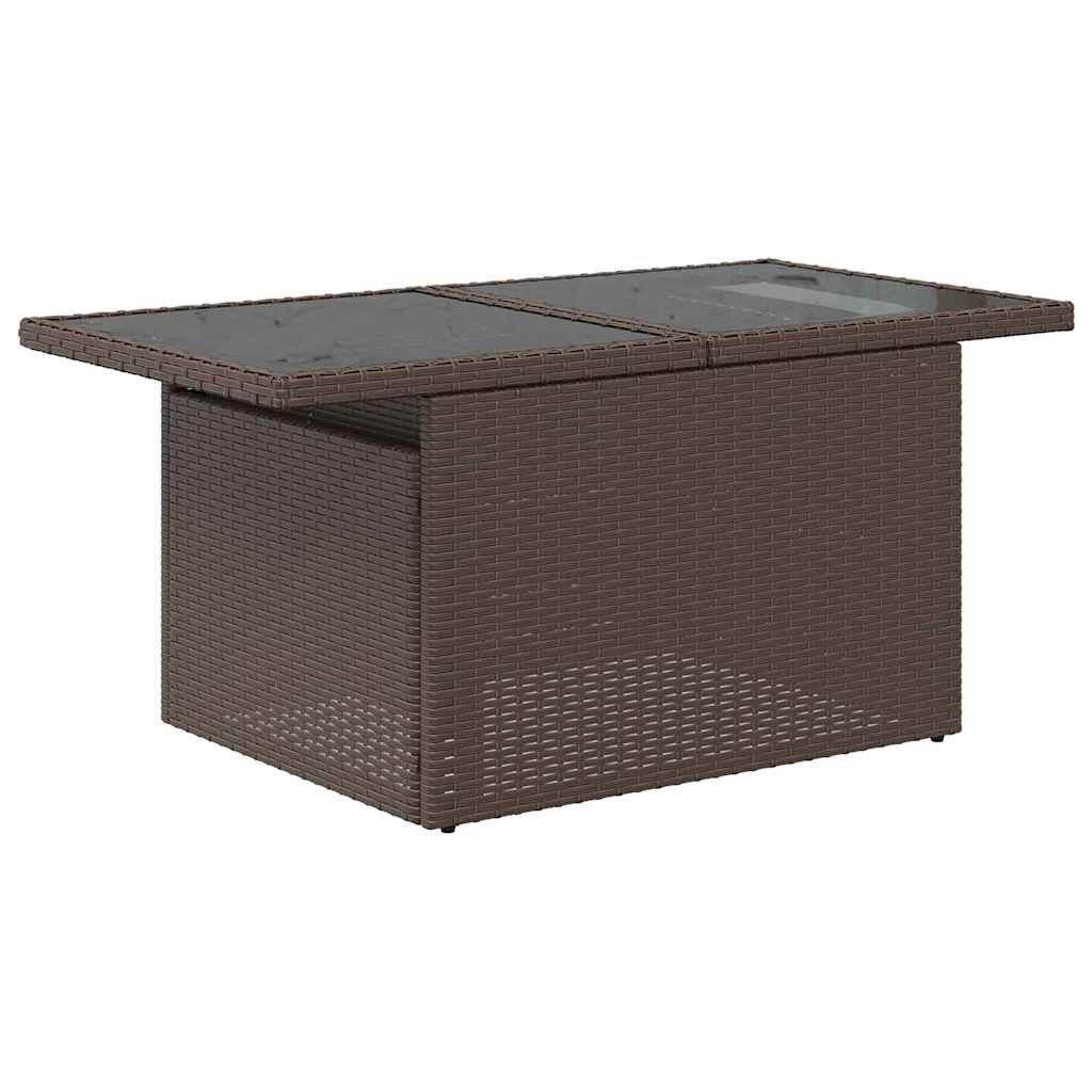 Trädgårdsoffset 5 St Brun Poly Rattan