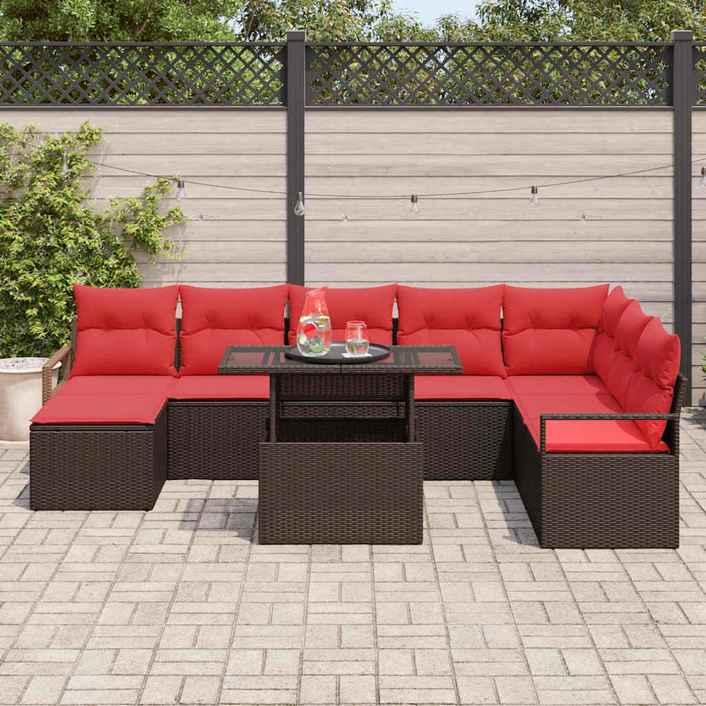 Trädgårdsoffset 9 St Och Röd Konstrotting