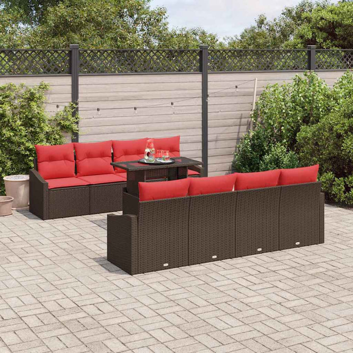 Trädgårdsoffset 7 St Och Röd Konstrotting
