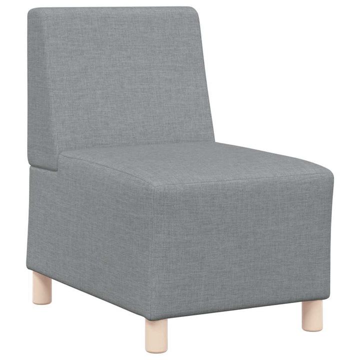 Modulsofa Utan Armstöd 2 Pcs Ljusgrå 55 X 74 X 82 Cm Tyg
