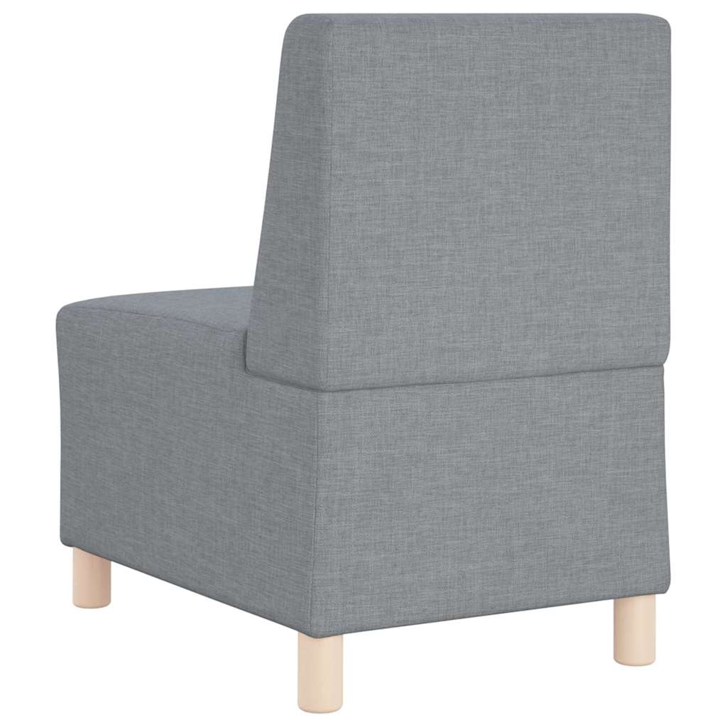 Modulsofa Utan Armstöd 2 Pcs Ljusgrå 55 X 74 X 82 Cm Tyg