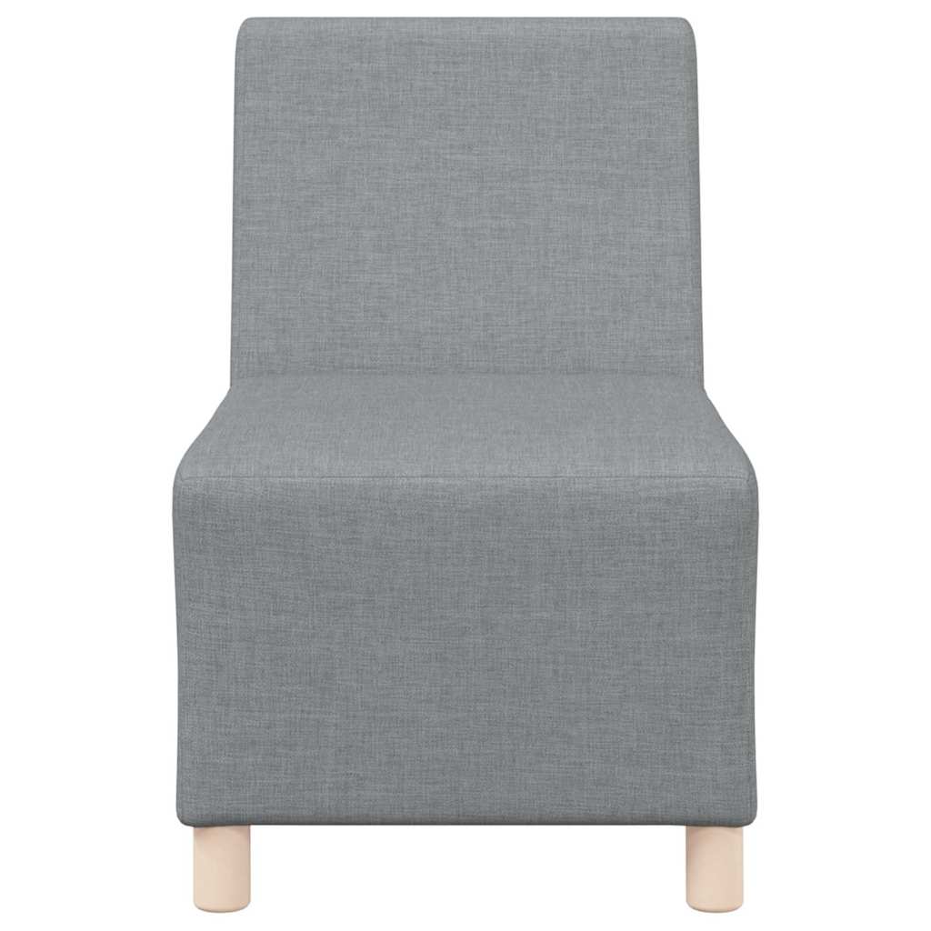 Modulsofa Utan Armstöd 2 Pcs Ljusgrå 55 X 74 X 82 Cm Tyg