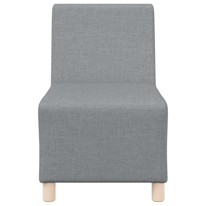 Modulsofa Utan Armstöd 2 Pcs Ljusgrå 55 X 74 X 82 Cm Tyg