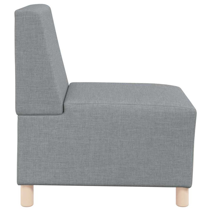 Modulsofa Utan Armstöd 2 Pcs Ljusgrå 55 X 74 X 82 Cm Tyg