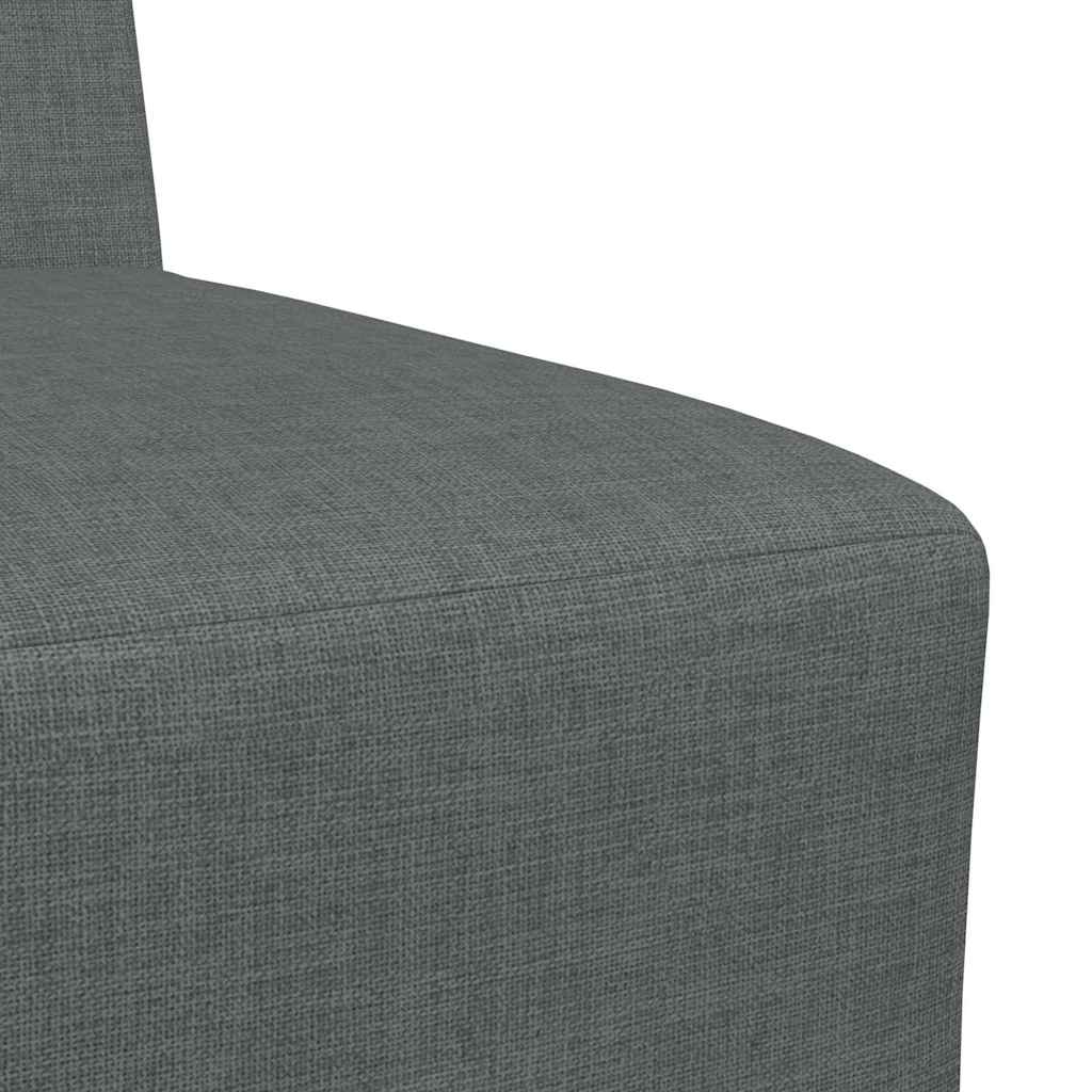 Modulsofa Utan Armstöd 2 Pcs Mörkgrå 55 X 74 X 82 Cm Tyg