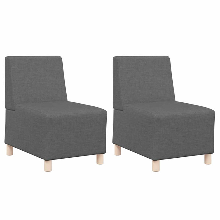 Modulsofa Utan Armstöd 2 Pcs Mörkgrå 55 X 74 X 82 Cm Tyg