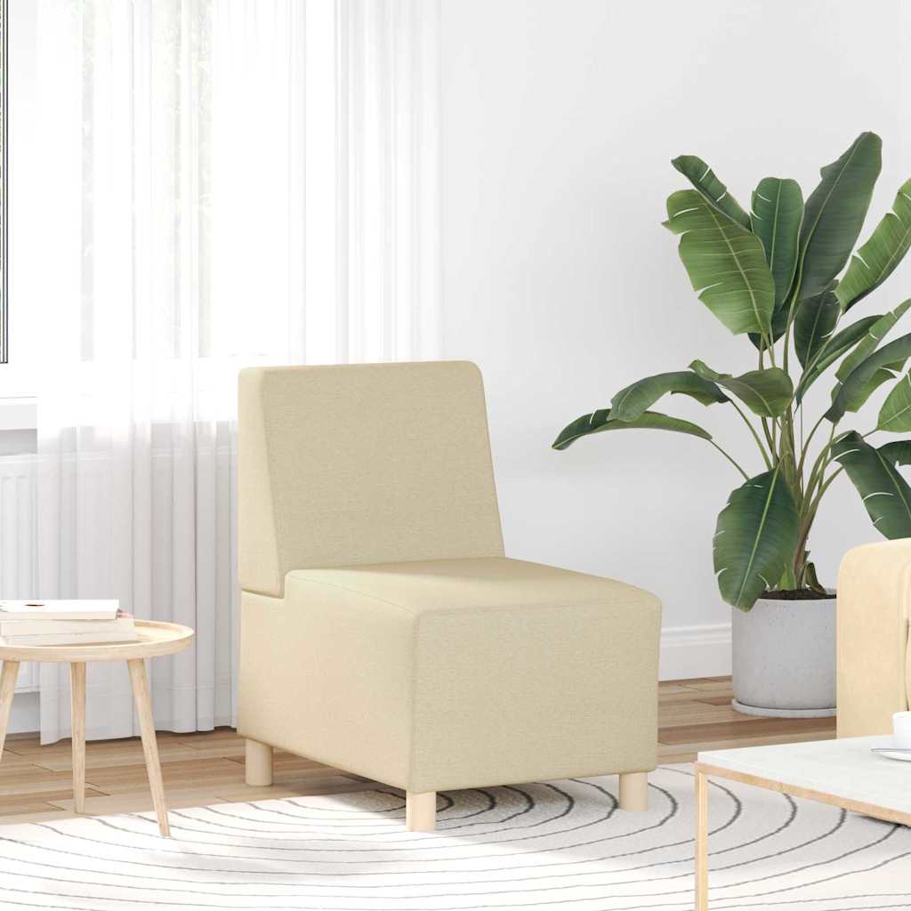 Modulsofa Utan Armstöd 2 Pcs Kräm 55 X 74 X 82 Cm Tyg