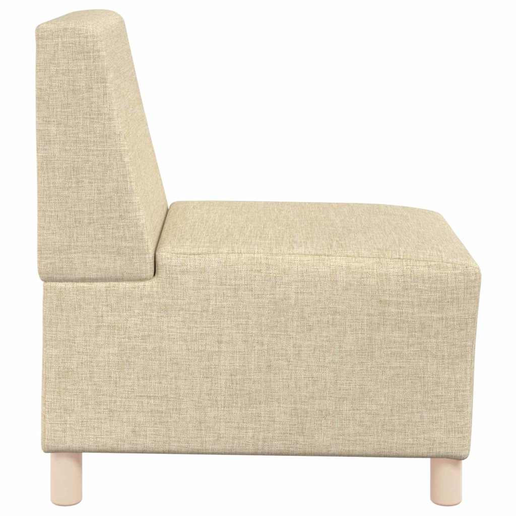 Modulsofa Utan Armstöd 2 Pcs Kräm 55 X 74 X 82 Cm Tyg